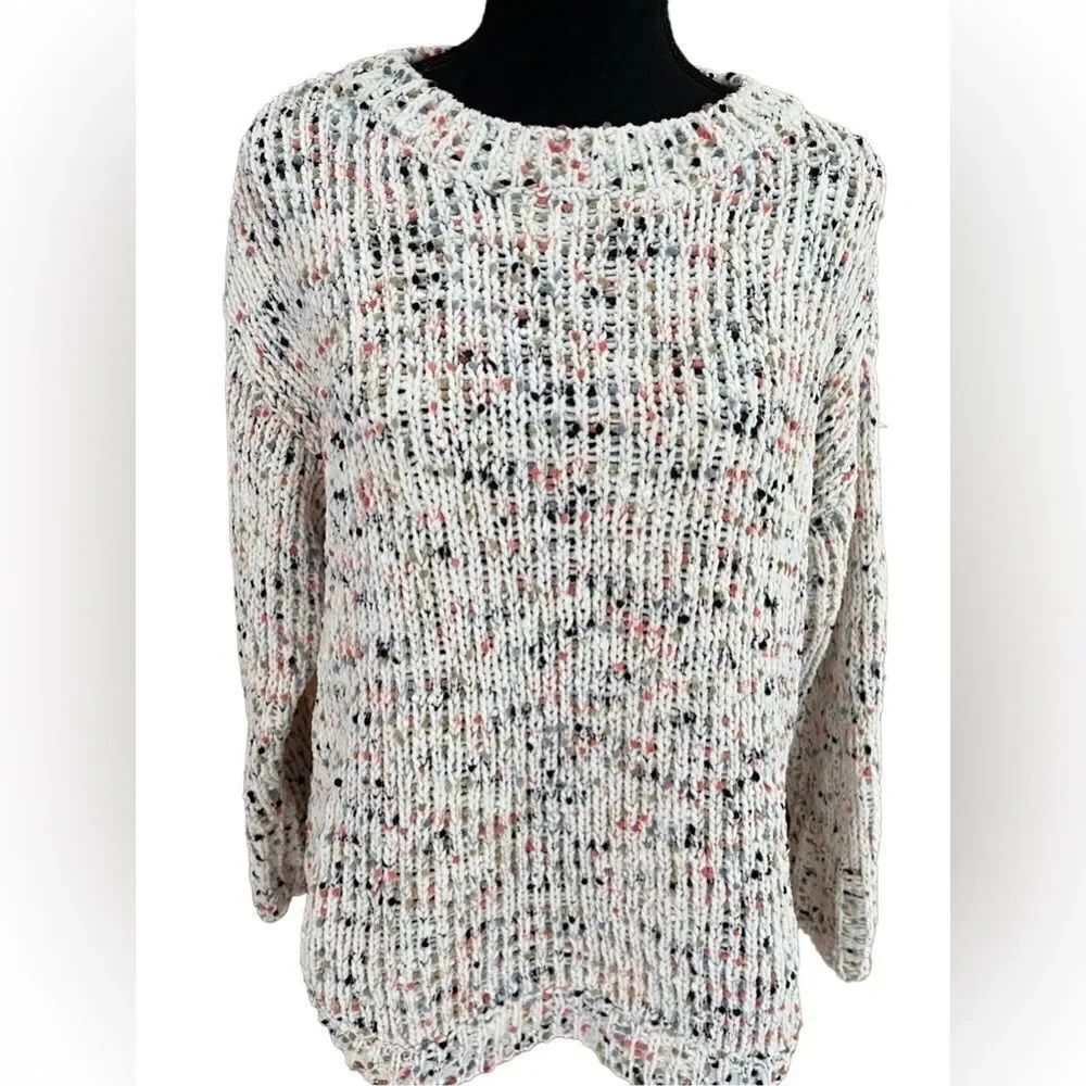 Anthropologie Harper Heritage crew neck multicolor knit sweater size M